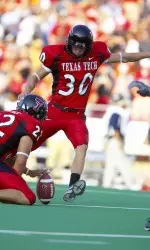 Junior Alex Trlica kicked a 49-yard field goal, his third of the evening, in overtime to give Texas Tech the victory.