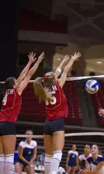 Seniors Amy Gandy and Alicia Ostmeyer led a stingy Tech defense Wednesday night against No. 25 Oklahoma.