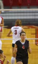 Senior Amy Gandy led the Red Raiders with 13 kills as four Tech players were honored as part of senior night festivities Wednesday.