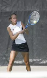 No. 1 singles Samantha van der Drift.