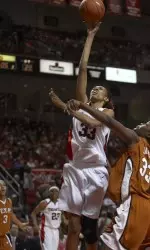 Patrice Edwards recorded a double-double with 11 points and 11 rebounds against Kansas State.
