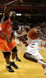 Martin Zeno drives vs. OSU (Photo credit: Norvelle Kennedy)