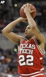 Jarrius Jackson takes a three-point shot against Kansas State in the first half.