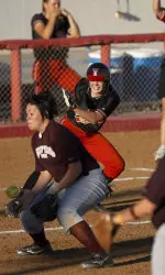 Tech's speedy left fielder, Leah Legler, was aboard twice vs. Kansas