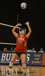 Emily Ziegler recorded her third double-double of the season as Tech edged Lamar 3-2.