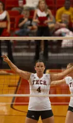 Senior Amy Gandy helped Tech roll past Fordham 3-0 to open the Big Orange Tournament.