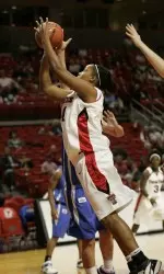 Erin Myrick had 15 points and 10 rebounds for her second double-double of the season.