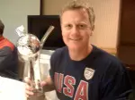 Tom Stone with World Cup trophy