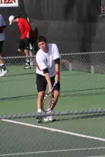 Sinisa Markovic is one of five Red Raiders to go 2-0 in singles play.
