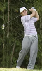 Garrett Merrell leads the Red Raiders in a second-place tie at the UTSA Invitational.