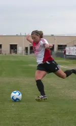 Chessa Purser led the Red Raiders with two goals in Saturday's 2-1 victory over West Texas A&M.
