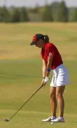 Megan Dowdy's second-round 76 helped Tech move up a spot after day two of the Big 12 Women's Golf Championships.