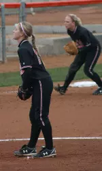 Sarah Losleben struck out a season-high seven batters to help Tech beat New Mexico in game one. The Lobos squeezed by Tech 1-0 in game two.