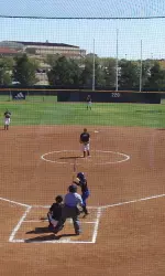 Picture perfect weather was center stage, along with freshman pitcher Ashley Brokeshoulder