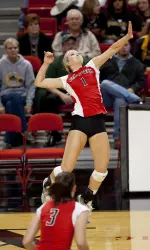 Hayley Ball had five kills, five digs, a service ace and a block assist on the night