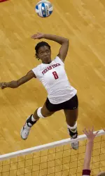 Freshman outside hitter had 7 kills with only 3 errors on the night