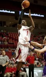 Brad Reese scores for the Red Raiders.