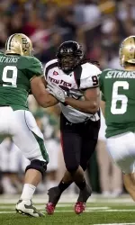 Texas Tech defensive end Brandon Sharpe earned his second Big 12 player of the week honor Monday.