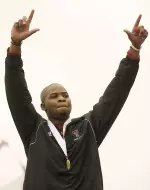 Big 12 60M Hurdle Champion Omo Osaghae