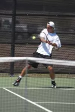 Christian Rojmar was victorious at No. 1 doubles and No. 4 singles against UNLV.