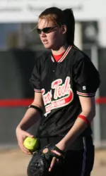 Ashly Jacobs pitched a complete game for Tech in the, 2-1, loss to Baylor