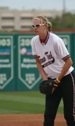 Ashly Jacobs threw nine complete innings to get her ninth win