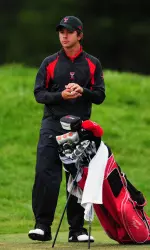 Texas Tech was one of several teams on the course when the second round was suspended due to darkness. The teams will complete the round Thursday morning. (Pictured: Santiago Rivas)