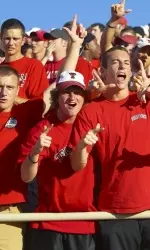 Fans at a Texas Tech football game