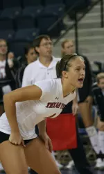 Senior Caroline Witte has handled either outside hitter or setter duties