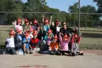 Tim Siegel and Marcelo Ferreira held a tennis clinic at Murfee Elementary School.