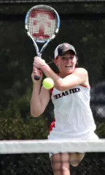 Lady Raider Caroline Starck won two singles matches on Sunday and joined with Nikki Sanders to win their doubles match to advance to quarterfinal play on Monday at the USTA/ITA regional in Waco, Texas.