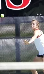 Kelsy Garland and Samantha Adams won their opening match on Sunday but are unable to advance after losing their second match.