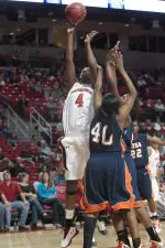 Teena Wickett scored 16 points to lead the Lady Raiders.