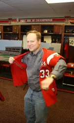 Former Red Raiders get sized up for Saturday's Alumni Game.