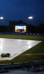 Tonight's game was suspended due to rain.