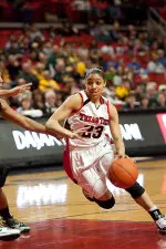 Monique Smalls collected 135 assists this season, which ranks second on Tech's freshman single-season list.