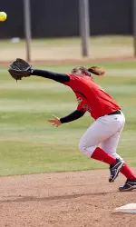 Second baseman Logan Hall helped many fans win the bingo game, when she doubled and then homered later in the game