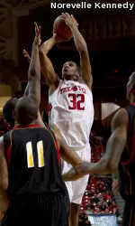 File: Jordan Tolbert matched his season-high with 27 points and scored 20 or more for the fourth-straight game.