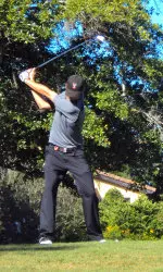 Nils Floren and teammates tee off the spring season in Hawaii.