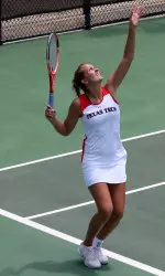 The Texas Tech women's tennis team won the first match of their three-game road trip to Louisiana this afternoon with a convincing 5-1 victory over No. 68 LSU.