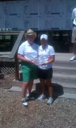 Alex Gibson with the individual trophy