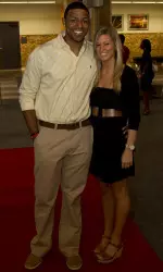 Student-athletes entered via the red carpet, complete with paparazzi