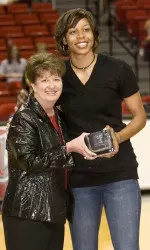 Coach Sharp with Plennette Pierson in 2009