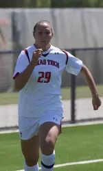 Leah Christensen scored her first career goal Sunday as Texas Tech shuout Francis Marion 3-0.