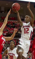 Sophomore Amber Battle returns home as Lady Raiders take on Lobos on Thursday.