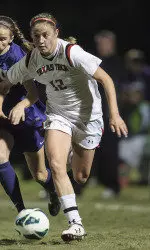 Texas Tech freshman Janine Beckie scored twice in Friday's