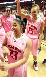 Texas Tech will wear its pink Under Armour uniforms.