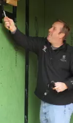 Don Flora working on the Lubbock Homes for Heroes project