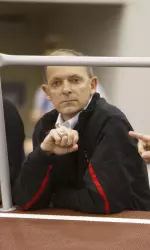 Head coach Wes Kittley watched Bryce Lamb garner a fourth place finish Friday at day one of the NCAA Indoor Championships