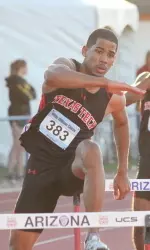 Jamele Mason and the Texas Tech hurdlers had an dominant showing in Tucson to open the 2012 outdoor season.